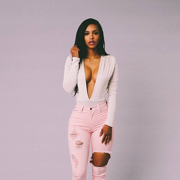 Fashion Nova Tops - Fashion Nova Blush Bodysuit